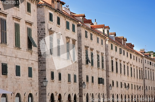 Image of Dubrovnik old city street Plaza Stradun, Croatia