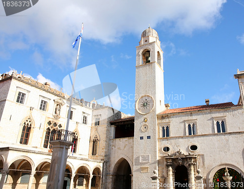 Image of Dubrovnik old city street Plaza Stradun, Croatia