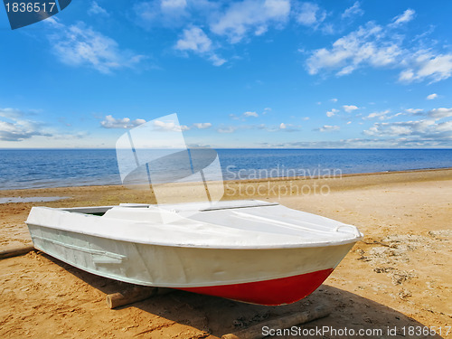 Image of Sea boat at beach 