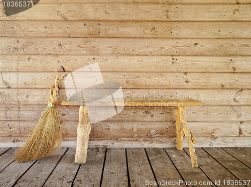 Image of bench and broom
