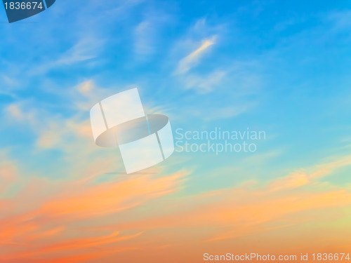 Image of sky at sunset