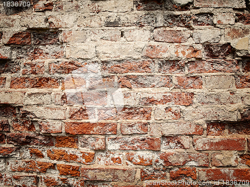 Image of old red brick wall