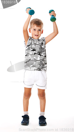 Image of  Boy with dumbbells