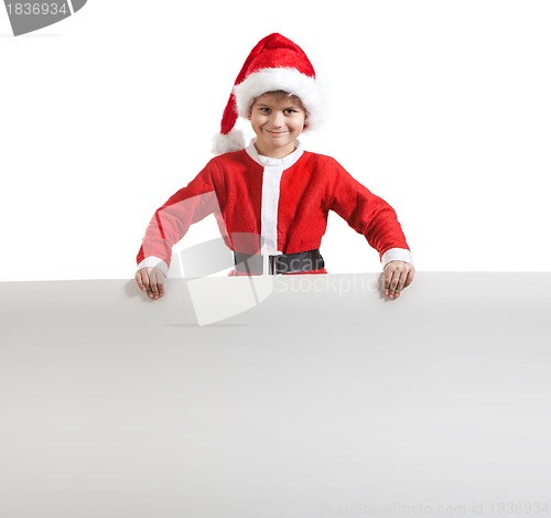 Image of Boy holding a poster