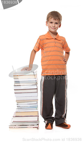 Image of Boy and books