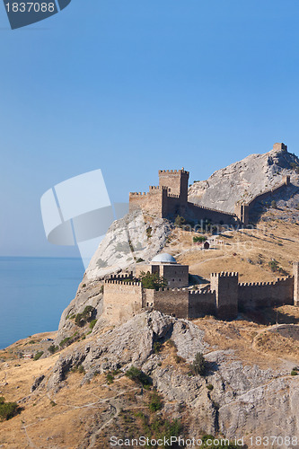 Image of Ruins of The Genoa Fortress in Sudak, Crimea. Ukraine
