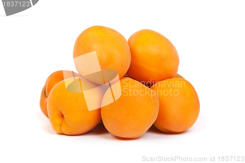 Image of Apricots on a white background