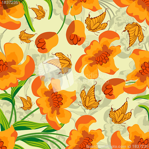 Image of seamless floral pattern