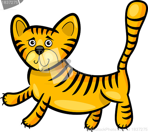 Image of cartoon illustration of little tiger