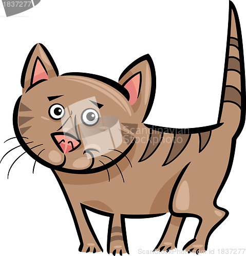 Image of cartoon illustration of cat or kitten