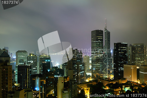 Image of Hong Kong city at night