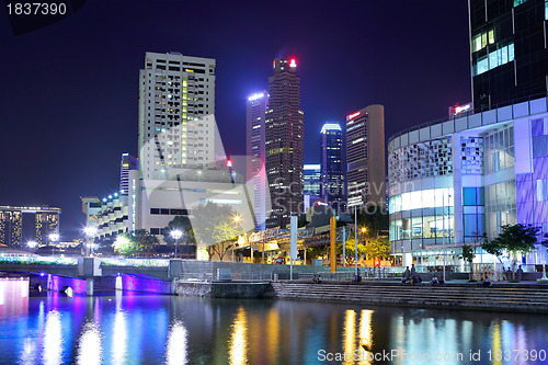 Image of Singapore city at night