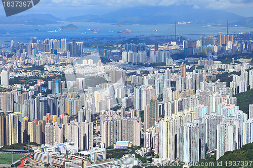 Image of Hong Kong crowded building