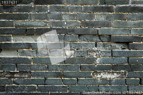 Image of chinese blue bricks wall