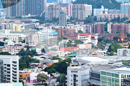 Image of Hong Kong crowded building