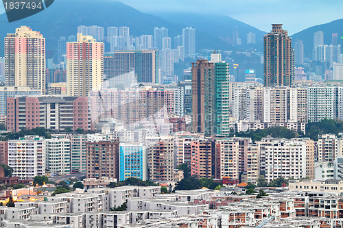 Image of Hong Kong crowded building