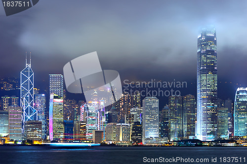 Image of Hong Kong city at night