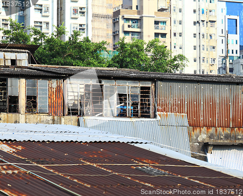 Image of old apartment building in Hong Kong