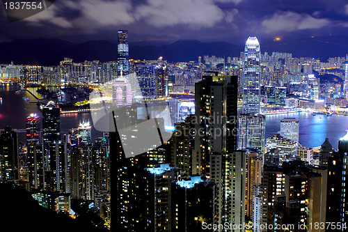 Image of Hong Kong cityscape at night