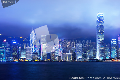 Image of Hong Kong city at night