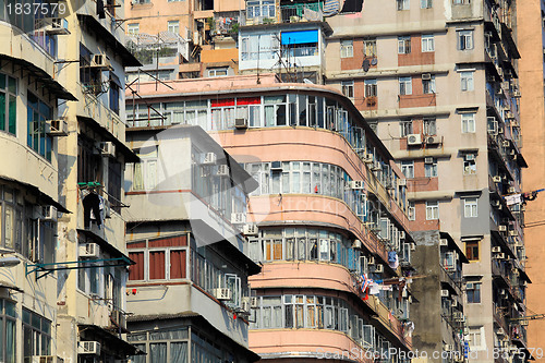 Image of old apartment building in Hong Kong