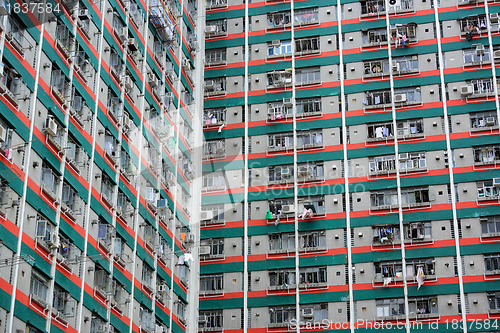 Image of public apartment block in Hong Kong