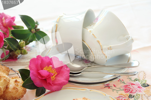 Image of Camellias And Teacups