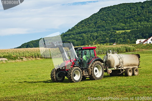 Image of tractor with dung