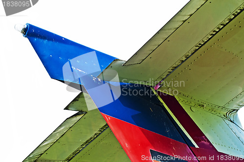 Image of tail unit of a sporting aircraft