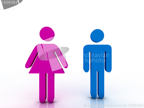 Image of 3d male and female sign 