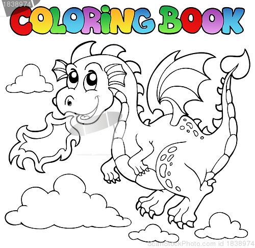 Image of Coloring book dragon theme image 3