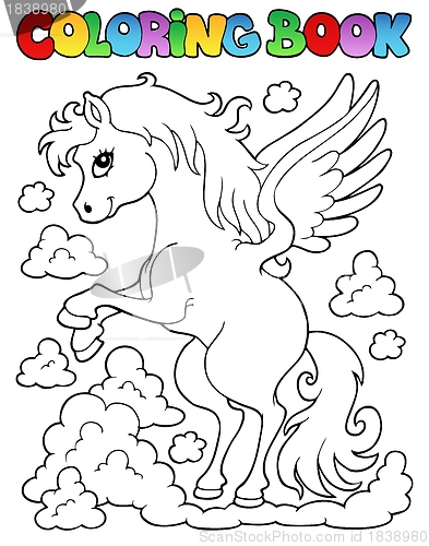 Image of Coloring book pegasus theme 1