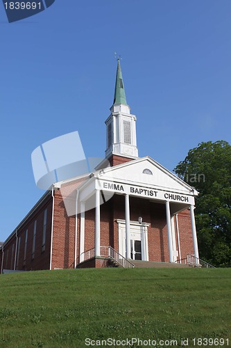 Image of Little brick church on the hill