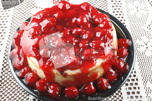 Image of Beautiful cherry cheesecake