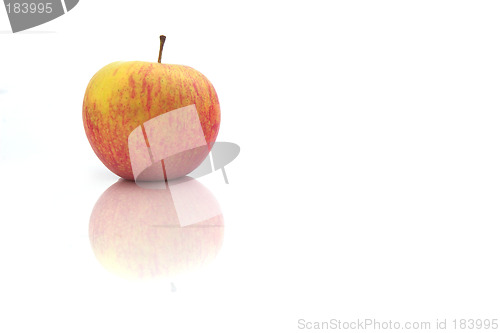Image of Red Apple with reflection
