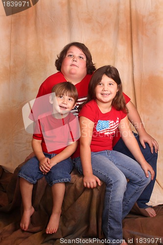 Image of Three beaitiful children portrait