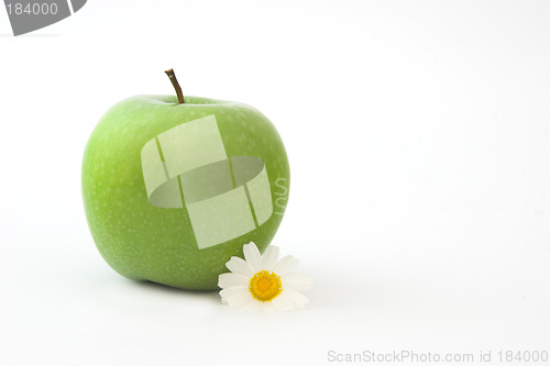 Image of Grenn Apple with a flower
