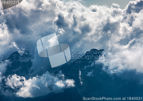 Image of Clouds over the Mountains Peaks