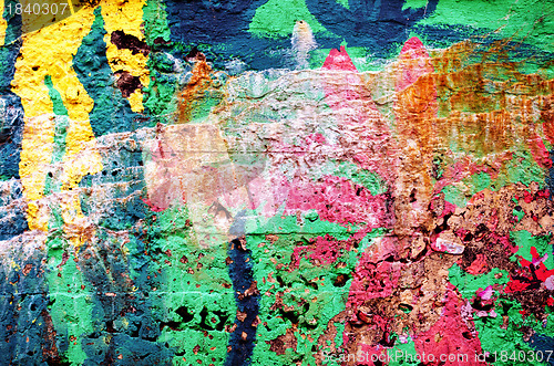 Image of Background of rough surface wall various colors 