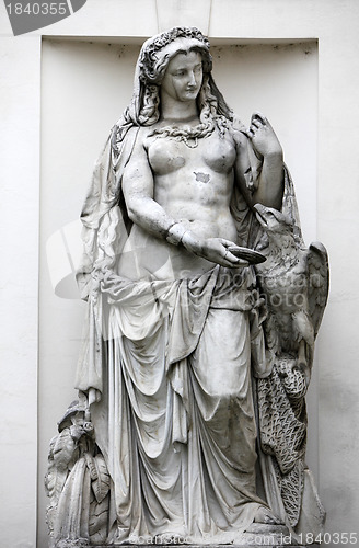 Image of Vienna - mythology statue of river Drava by Palm house