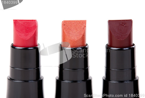 Image of Three lipstick set in a row