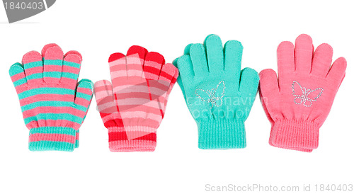 Image of Striped baby gloves
