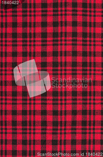 Image of The red checkered cloth background