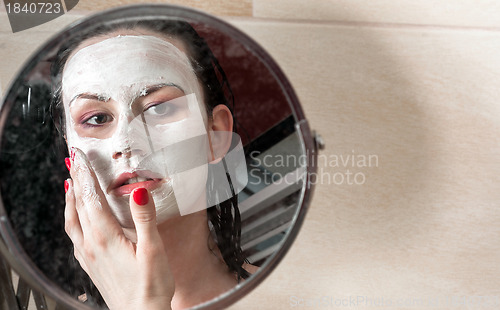 Image of Girl in bathroom