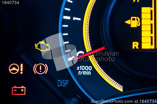 Image of Car speed meter closeup