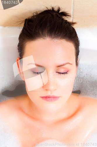 Image of Girl in bathroom