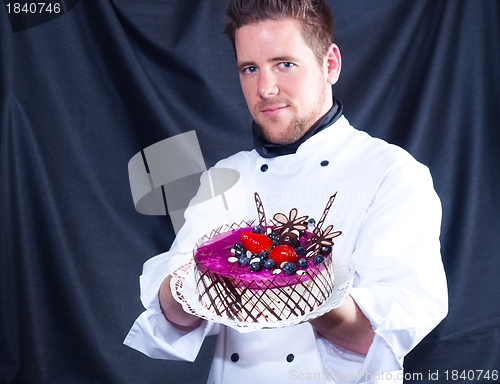 Image of Confectioner and a cake