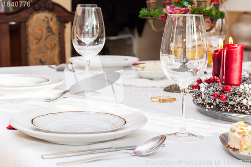 Image of Set up christmas table