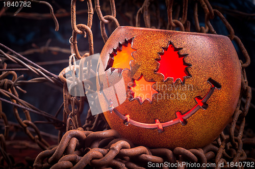 Image of Orange pumkin on chains