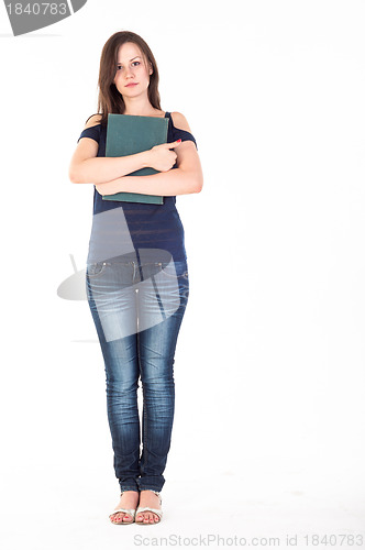 Image of Young student woman ready for school